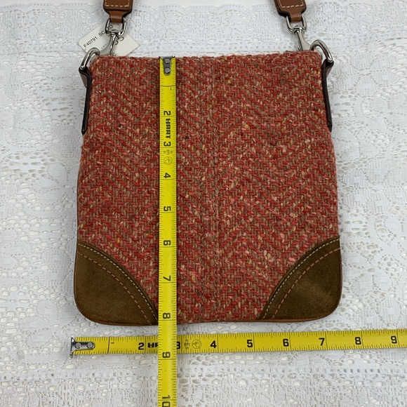 Coach SCARO swing pack Crossbody bag Camel Rose Wool Tweed Zip bag NEW NWT - Picture 12 of 14